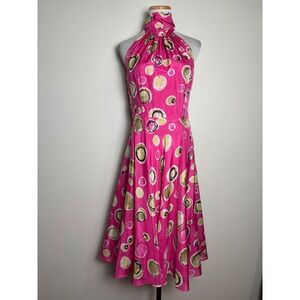 Sara Campbell Silk Sleeveless Midi Dress 6 Whimsical Wedding Guest Garden Party